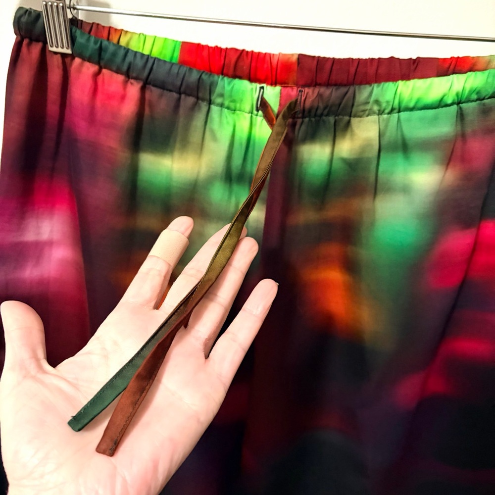 Dries Van Noten Wide Leg Pants Neon Light Print - Picture 5 of 14